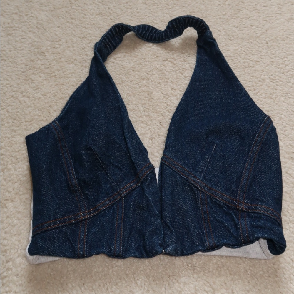 Zara denim vest medium